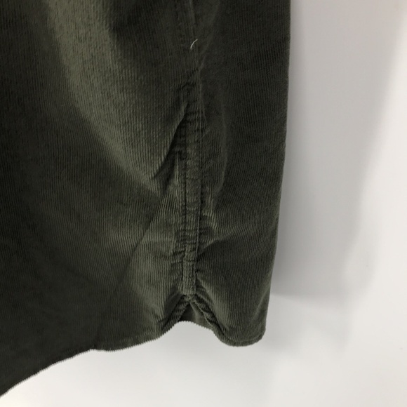 Selected Homme Regular Fit Military Green Corduroy Shirt Sz 18 Neck - Picture 5 of 11